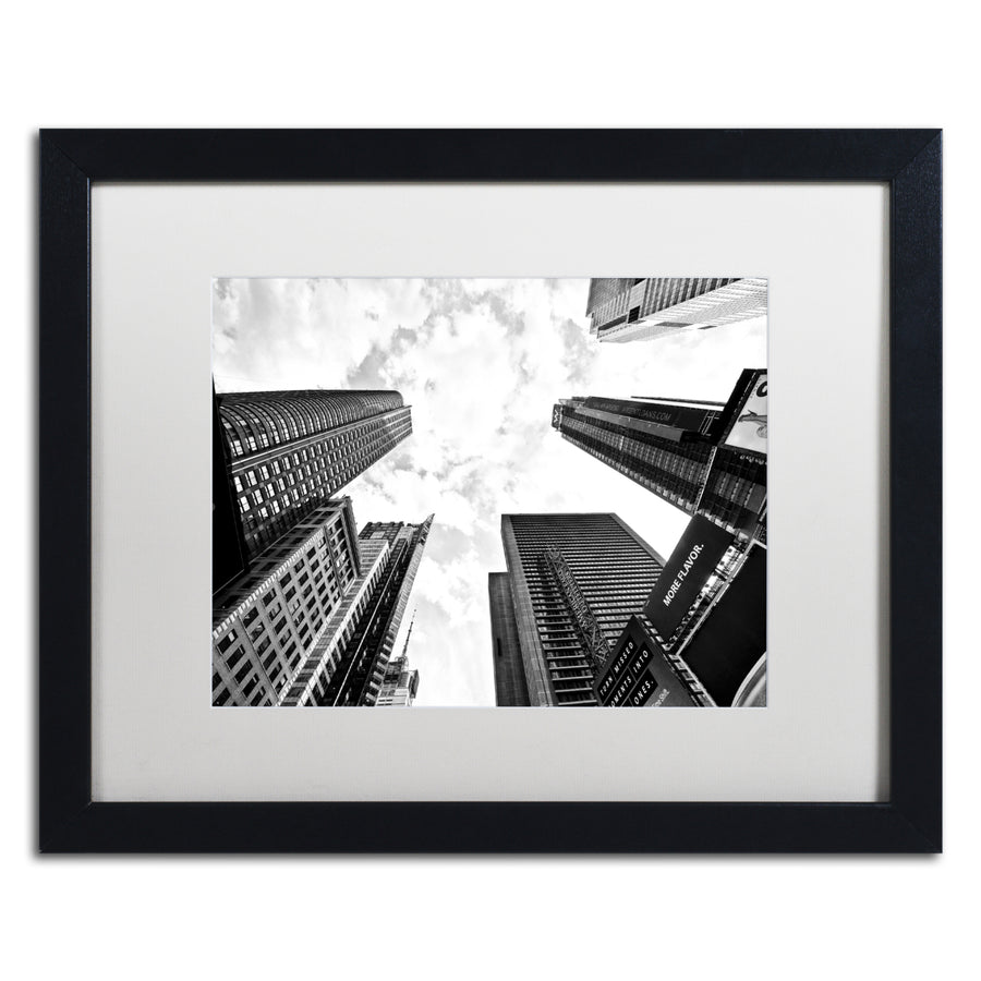 Philippe Hugonnard Times Square Skyscrapers Black Wooden Framed Art 18 x 22 Inches Image 1