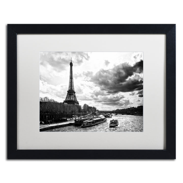 Philippe Hugonnard Romantic Stroll in Paris Black Wooden Framed Art 18 x 22 Inches Image 1