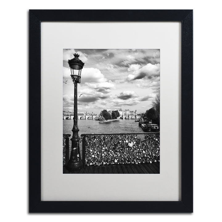 Philippe Hugonnard Pont des Arts Paris Black Wooden Framed Art 18 x 22 Inches Image 1