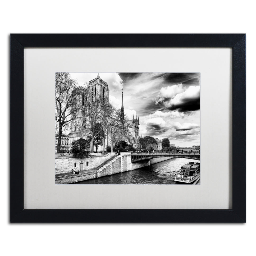 Philippe Hugonnard Notre Dame Cathedral Paris II Black Wooden Framed Art 18 x 22 Inches Image 1