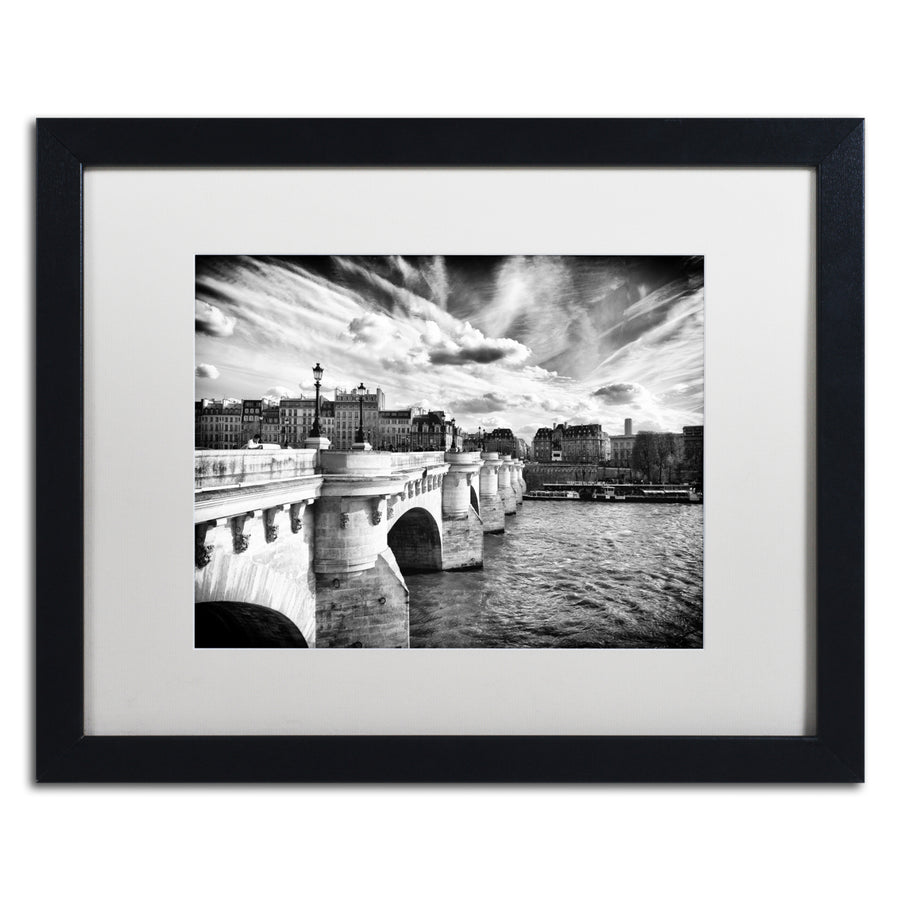 Philippe Hugonnard Paris Bridge Black Wooden Framed Art 18 x 22 Inches Image 1