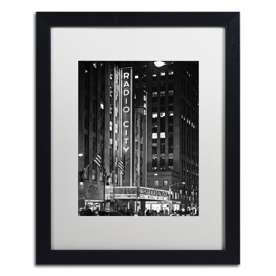 Philippe Hugonnard Radio City Music Hall Black Wooden Framed Art 18 x 22 Inches Image 1