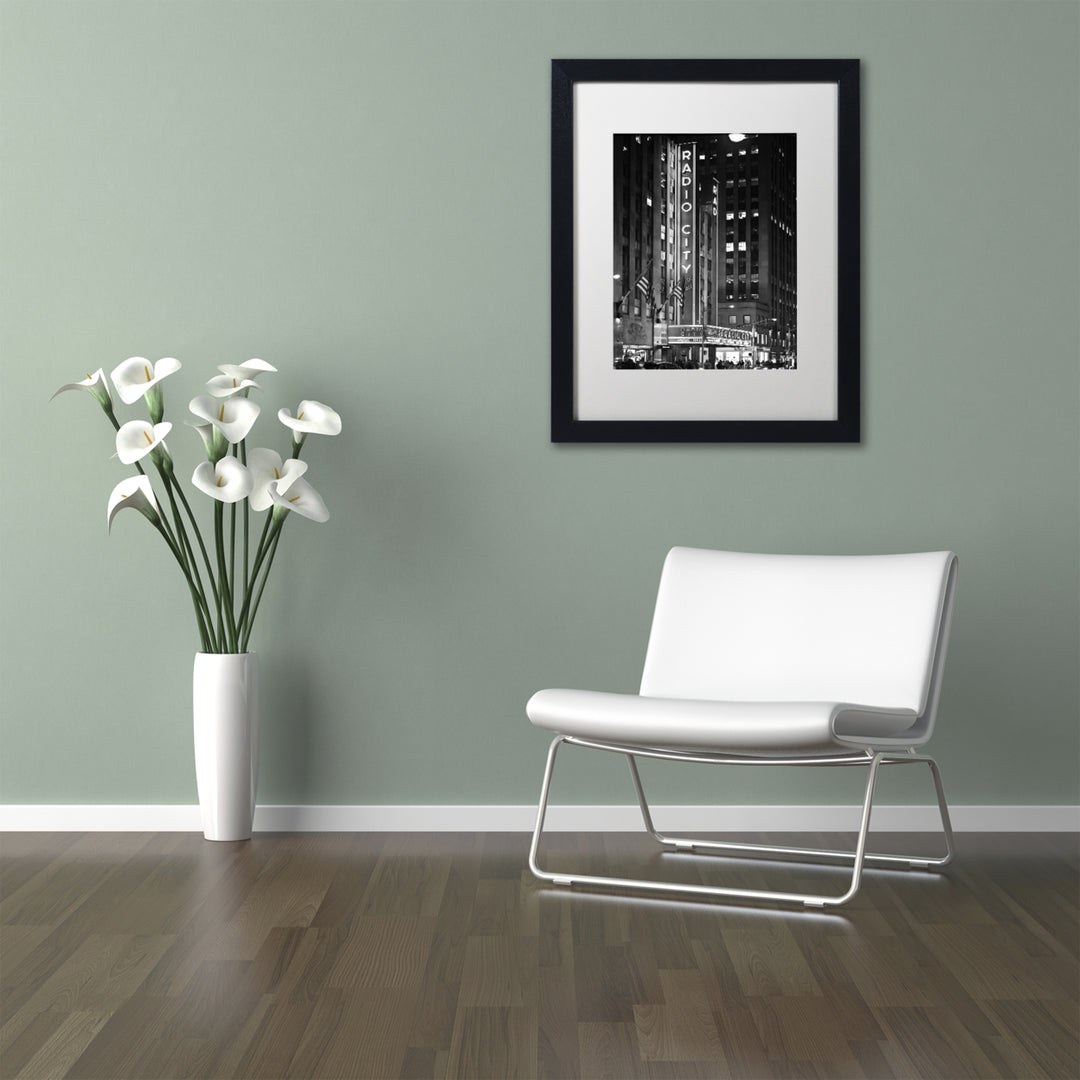 Philippe Hugonnard Radio City Music Hall Black Wooden Framed Art 18 x 22 Inches Image 2