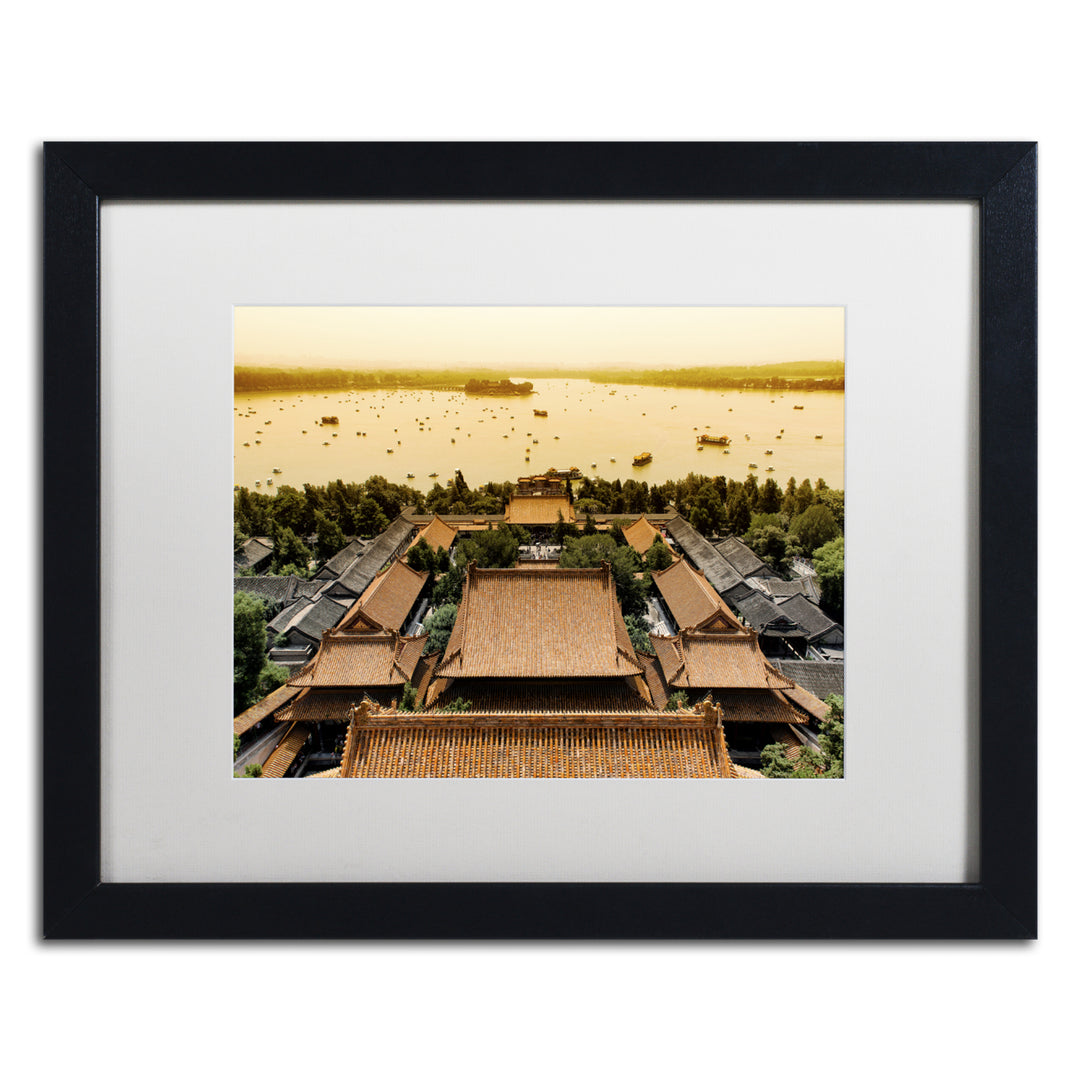 Philippe Hugonnard Golden Sunset Black Wooden Framed Art 18 x 22 Inches Image 1