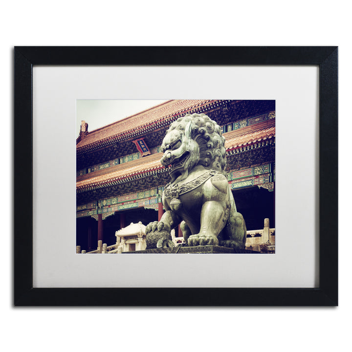 Philippe Hugonnard Bronze Lion Black Wooden Framed Art 18 x 22 Inches Image 1