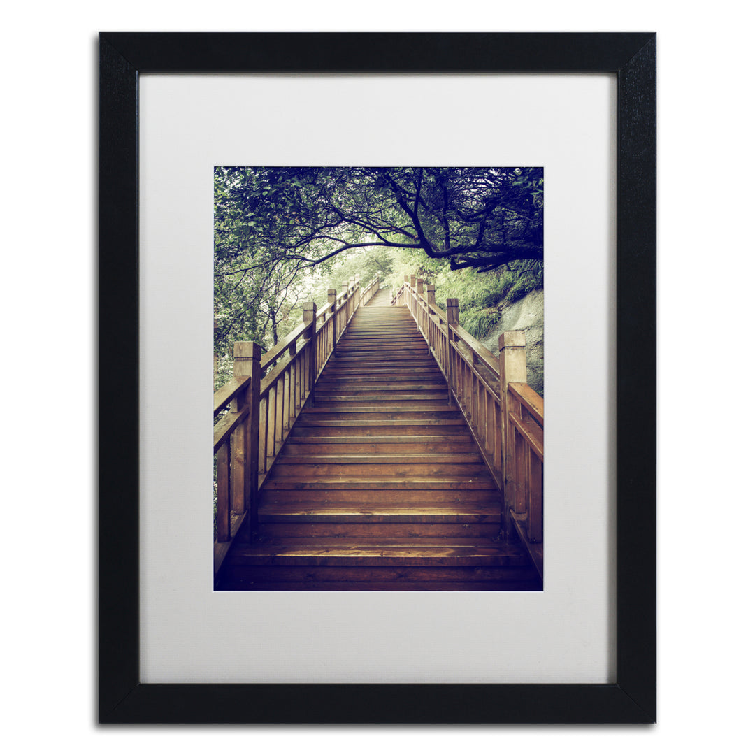 Philippe Hugonnard Staircase Black Wooden Framed Art 18 x 22 Inches Image 1