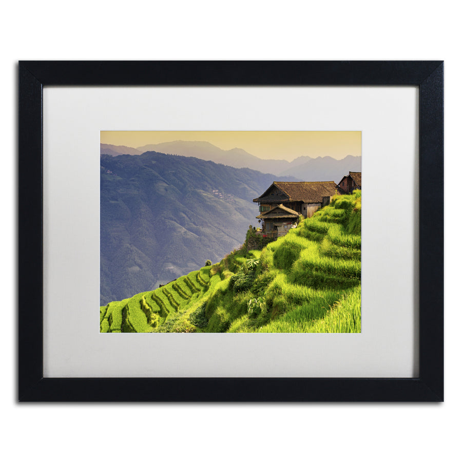 Philippe Hugonnard Rice Terraces Black Wooden Framed Art 18 x 22 Inches Image 1