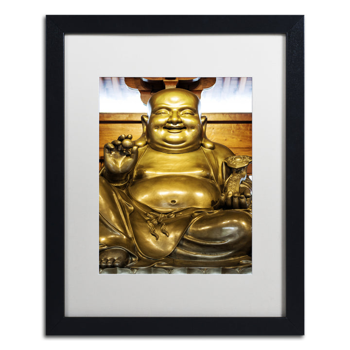 Philippe Hugonnard Gold Buddha Black Wooden Framed Art 18 x 22 Inches Image 1