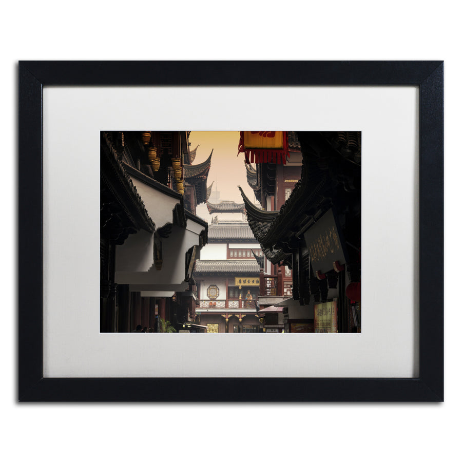 Philippe Hugonnard Yuyuan Garden Black Wooden Framed Art 18 x 22 Inches Image 1