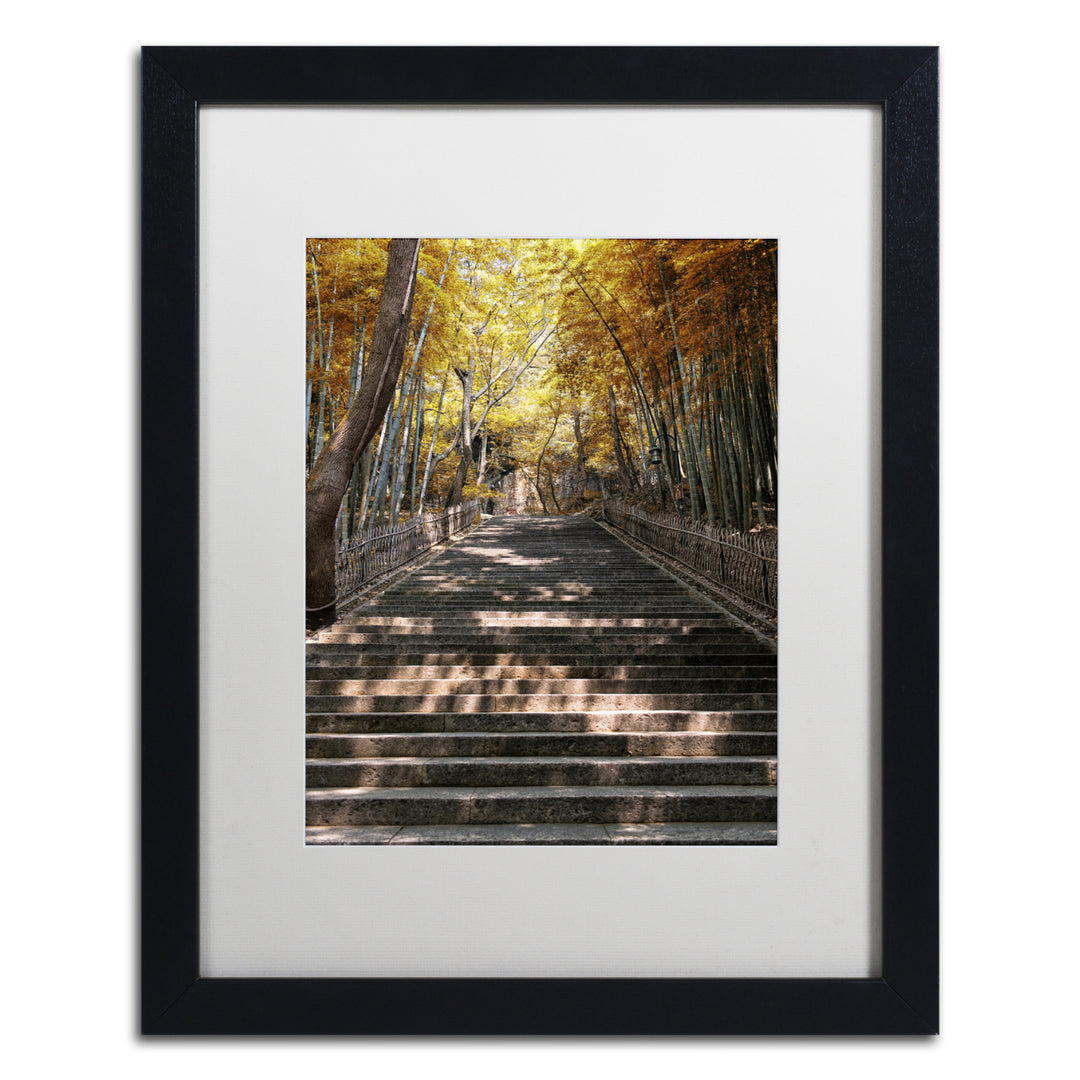 Philippe Hugonnard Autumn Stairs Black Wooden Framed Art 18 x 22 Inches Image 1