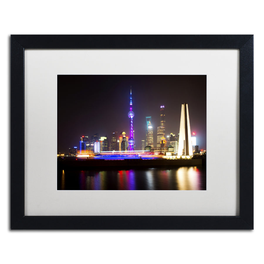 Philippe Hugonnard Shanghai City Black Wooden Framed Art 18 x 22 Inches Image 1