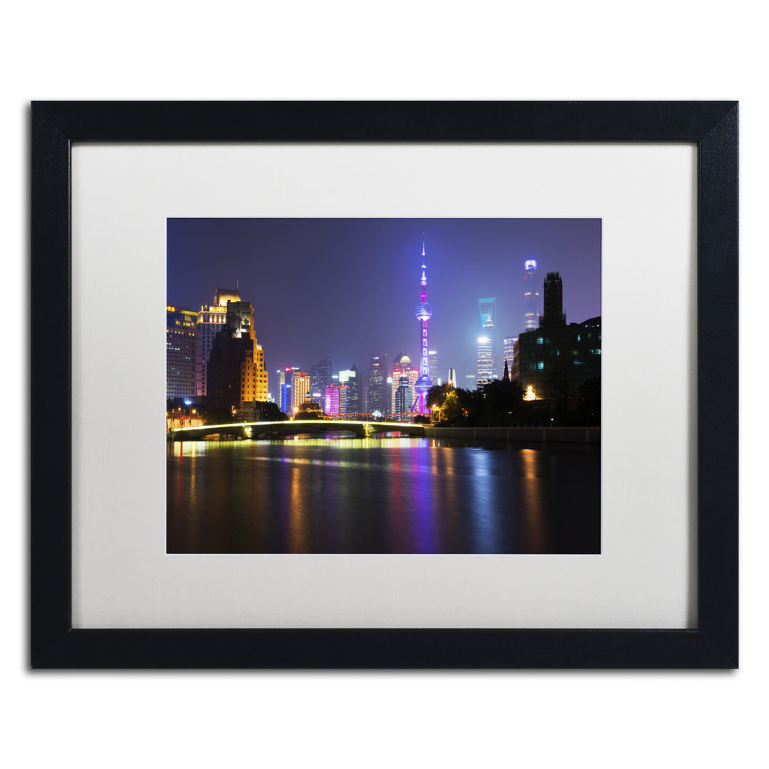 Philippe Hugonnard Night City Black Wooden Framed Art 18 x 22 Inches Image 1