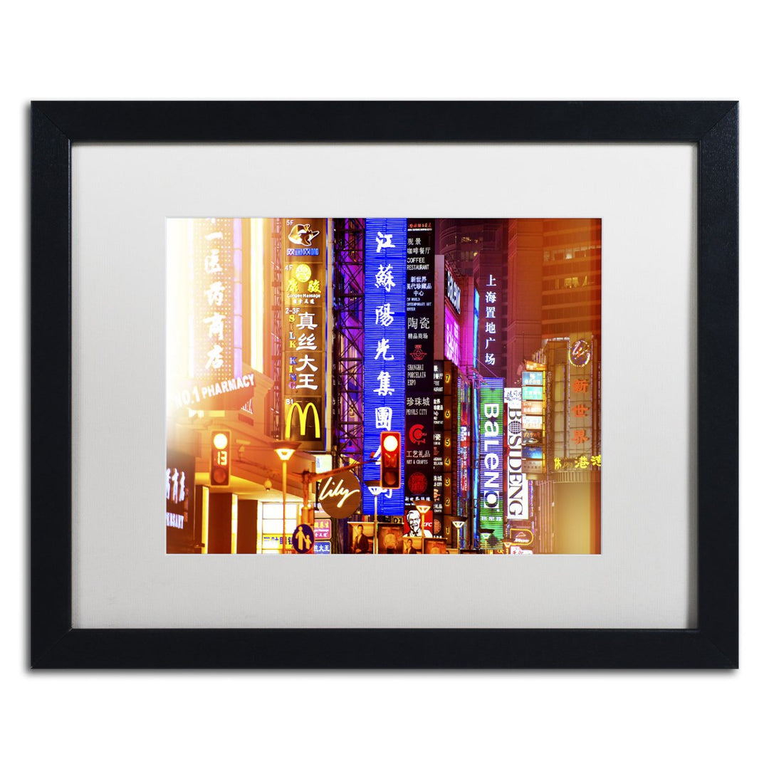 Philippe Hugonnard Nanjing Lu Black Wooden Framed Art 18 x 22 Inches Image 1