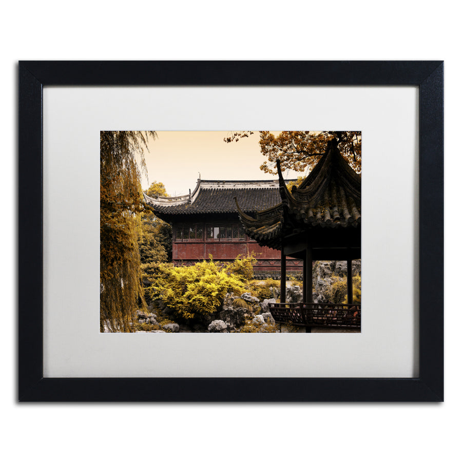 Philippe Hugonnard Golden Temple Black Wooden Framed Art 18 x 22 Inches Image 1