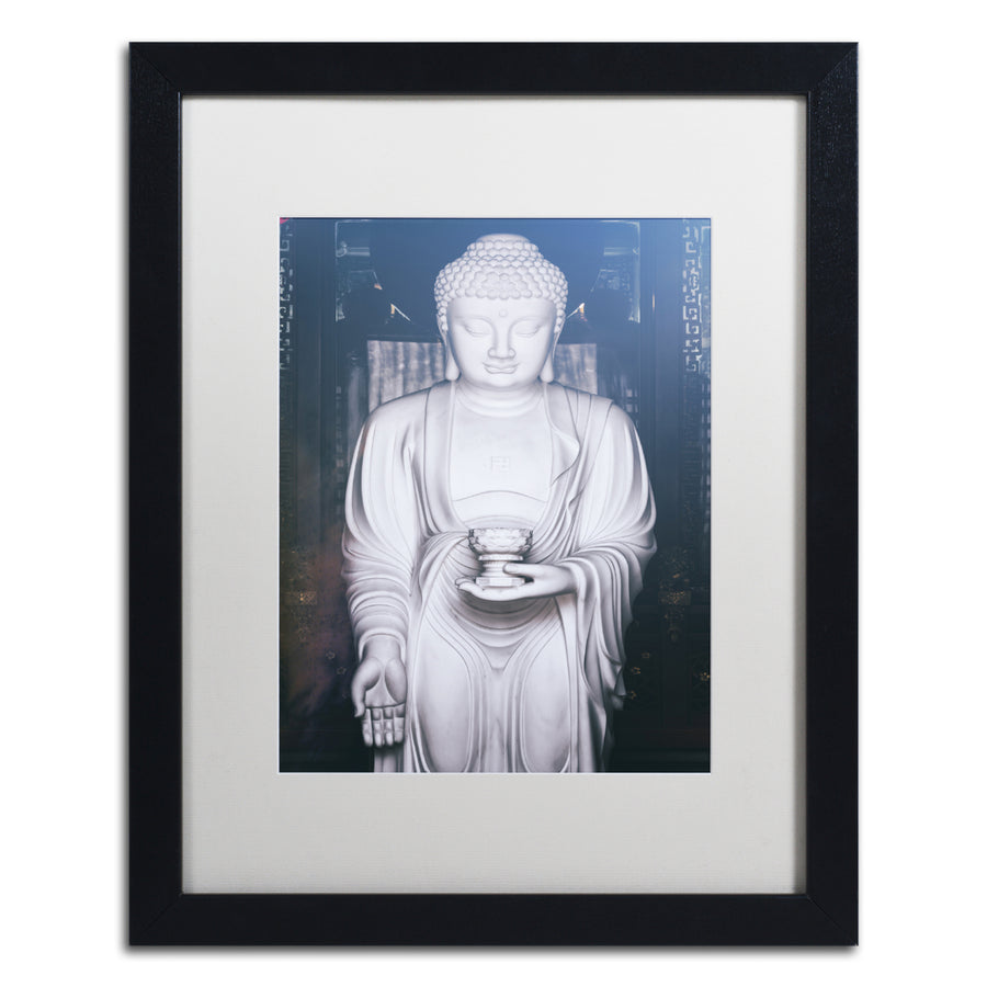 Philippe Hugonnard White Buddha Black Wooden Framed Art 18 x 22 Inches Image 1