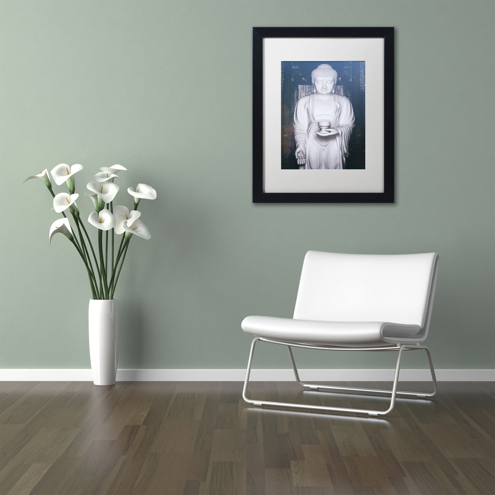 Philippe Hugonnard White Buddha Black Wooden Framed Art 18 x 22 Inches Image 2