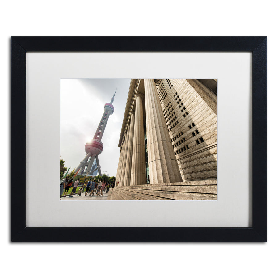 Philippe Hugonnard Pearl Tower Black Wooden Framed Art 18 x 22 Inches Image 1