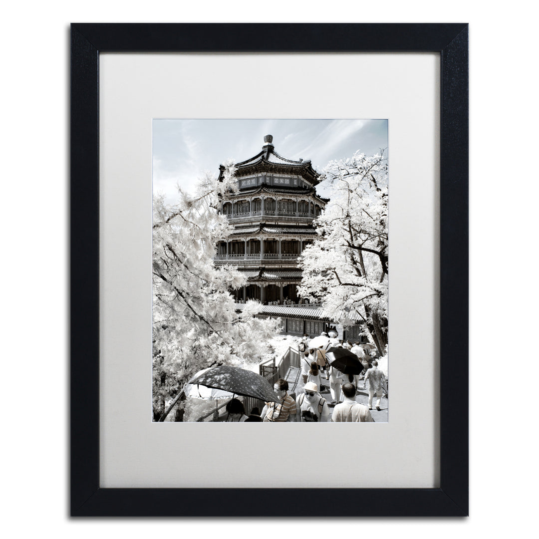 Philippe Hugonnard White Temple Black Wooden Framed Art 18 x 22 Inches Image 1