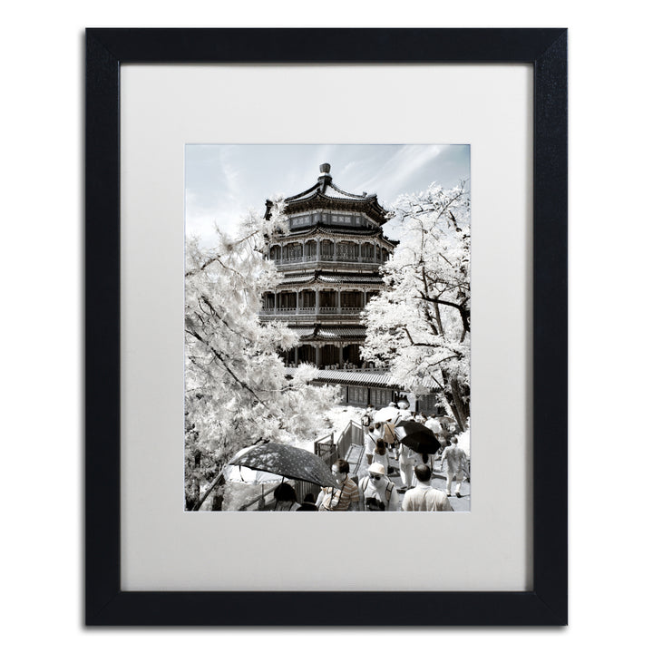 Philippe Hugonnard White Temple Black Wooden Framed Art 18 x 22 Inches Image 1