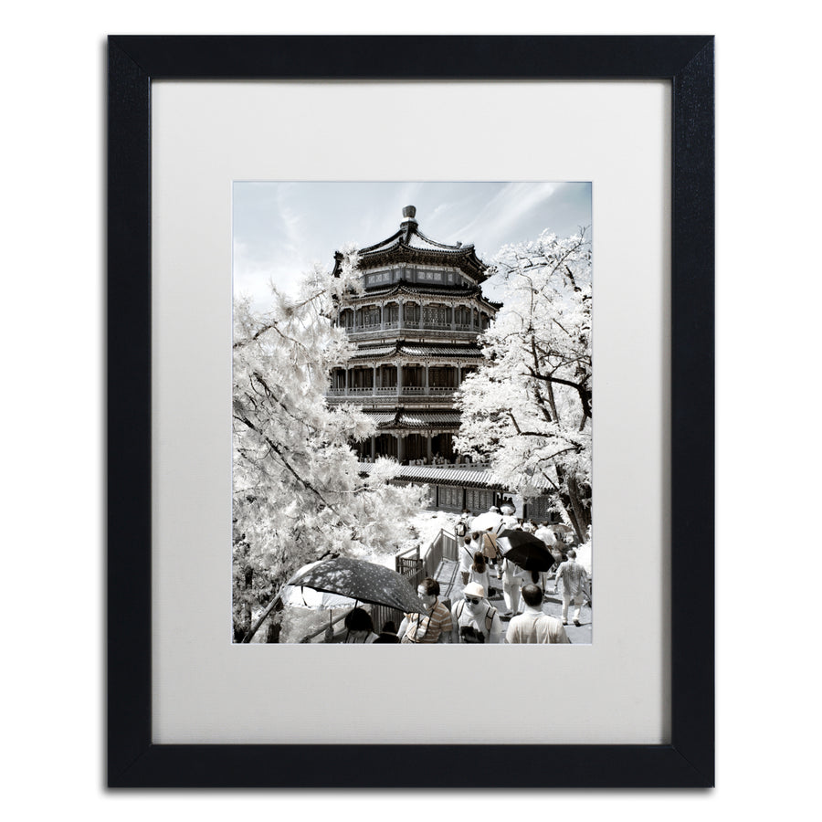 Philippe Hugonnard White Temple Black Wooden Framed Art 18 x 22 Inches Image 1