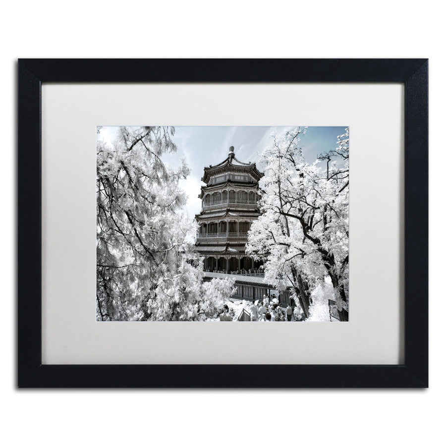 Philippe Hugonnard White Temple I Black Wooden Framed Art 18 x 22 Inches Image 1