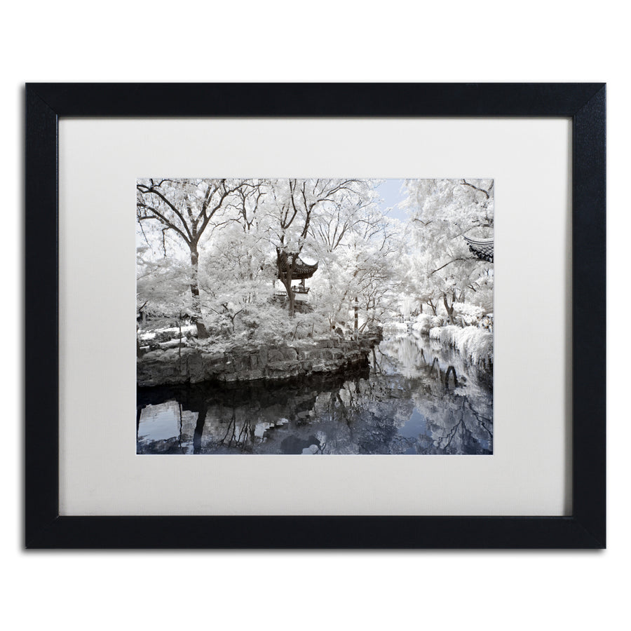 Philippe Hugonnard White Serenity Black Wooden Framed Art 18 x 22 Inches Image 1