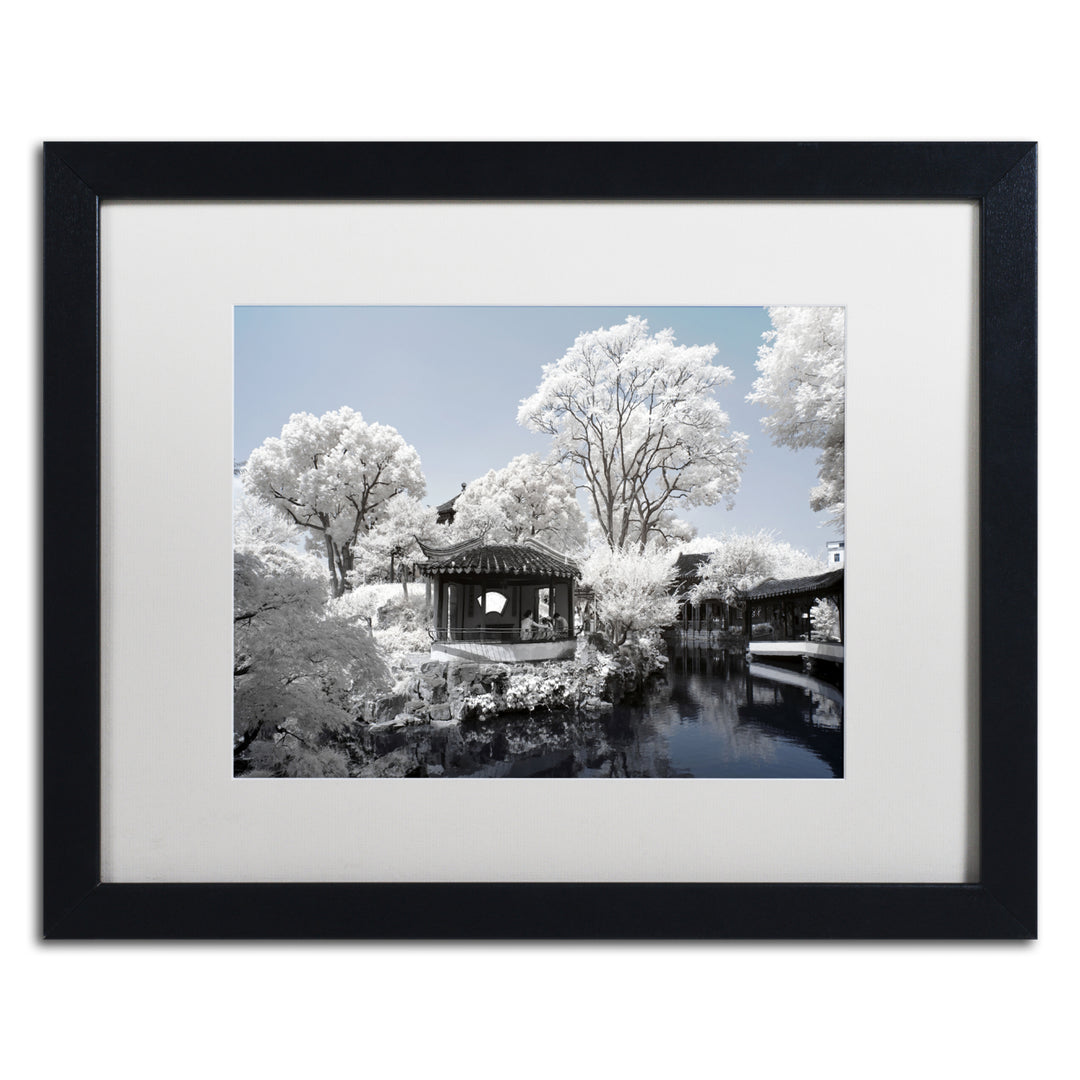 Philippe Hugonnard White Lake Black Wooden Framed Art 18 x 22 Inches Image 1