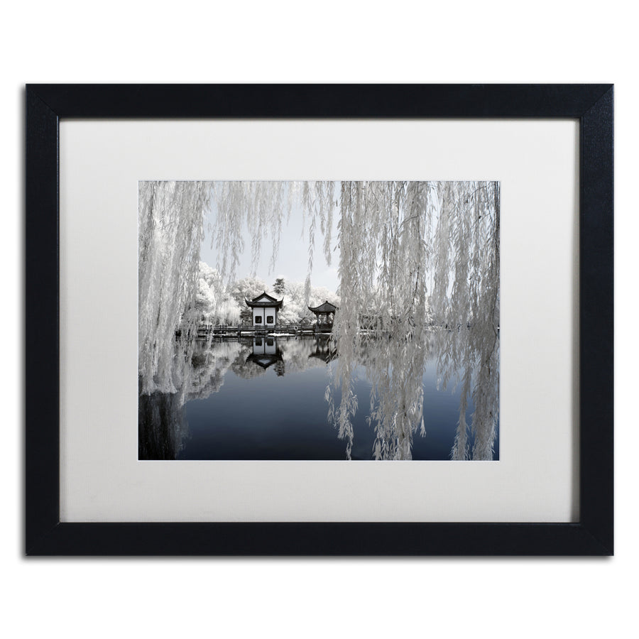 Philippe Hugonnard Blue Lake Black Wooden Framed Art 18 x 22 Inches Image 1