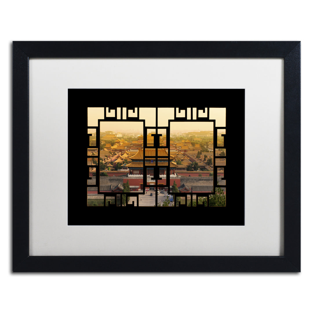 Philippe Hugonnard Rooftop View Black Wooden Framed Art 18 x 22 Inches Image 1