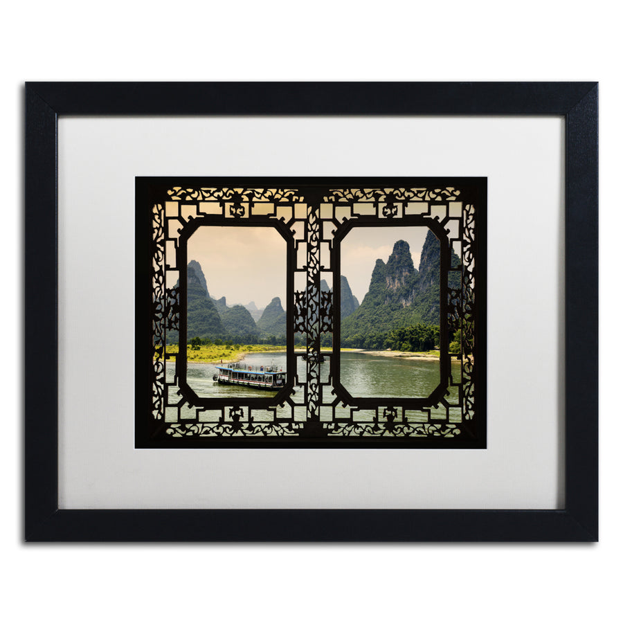 Philippe Hugonnard Li River View Black Wooden Framed Art 18 x 22 Inches Image 1