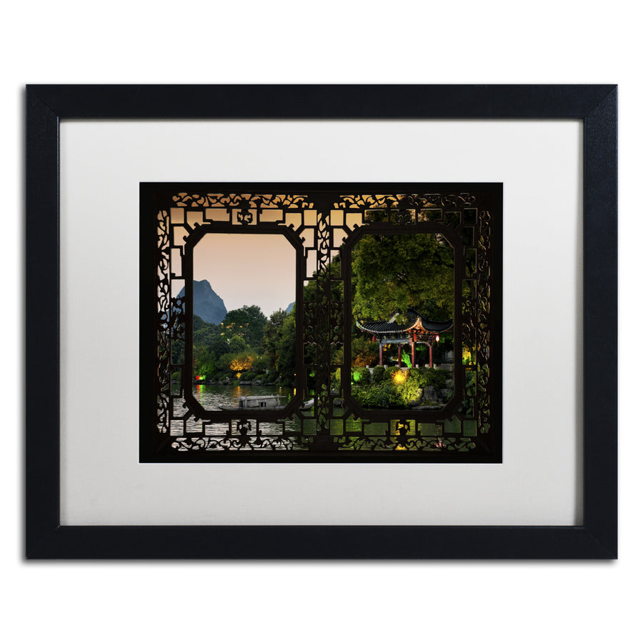 Philippe Hugonnard Night Lake Black Wooden Framed Art 18 x 22 Inches Image 1