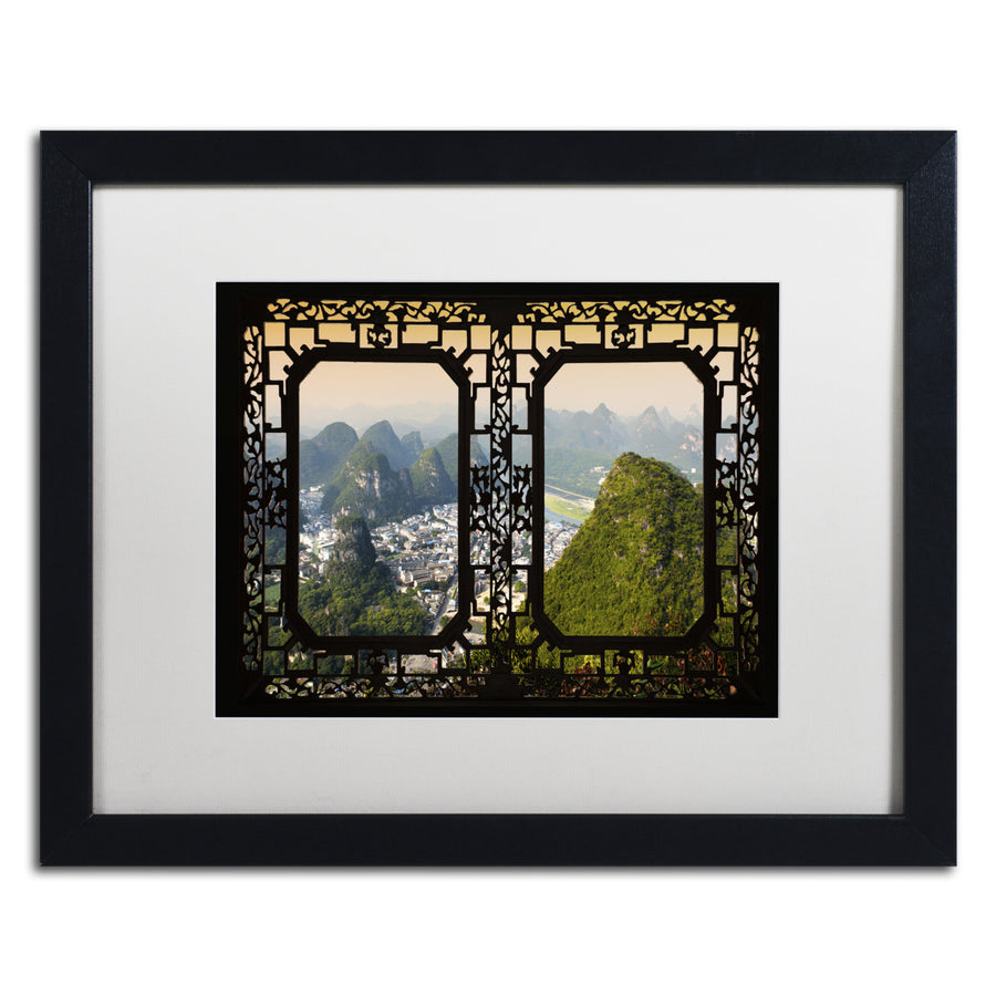 Philippe Hugonnard Yangshuo View Black Wooden Framed Art 18 x 22 Inches Image 1