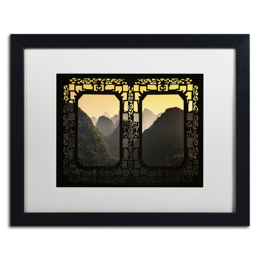 Philippe Hugonnard Mountain View Black Wooden Framed Art 18 x 22 Inches Image 1