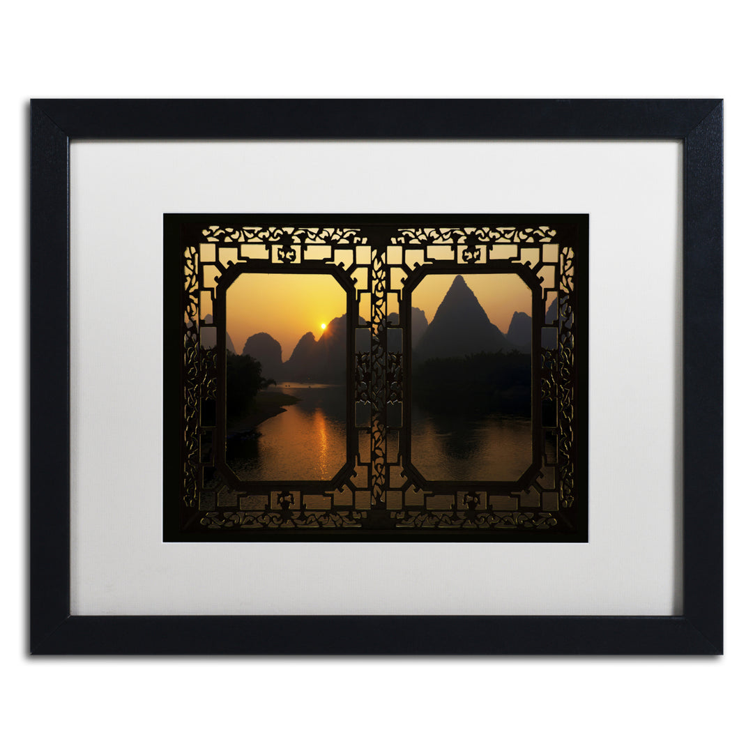 Philippe Hugonnard Sunrise View Black Wooden Framed Art 18 x 22 Inches Image 1