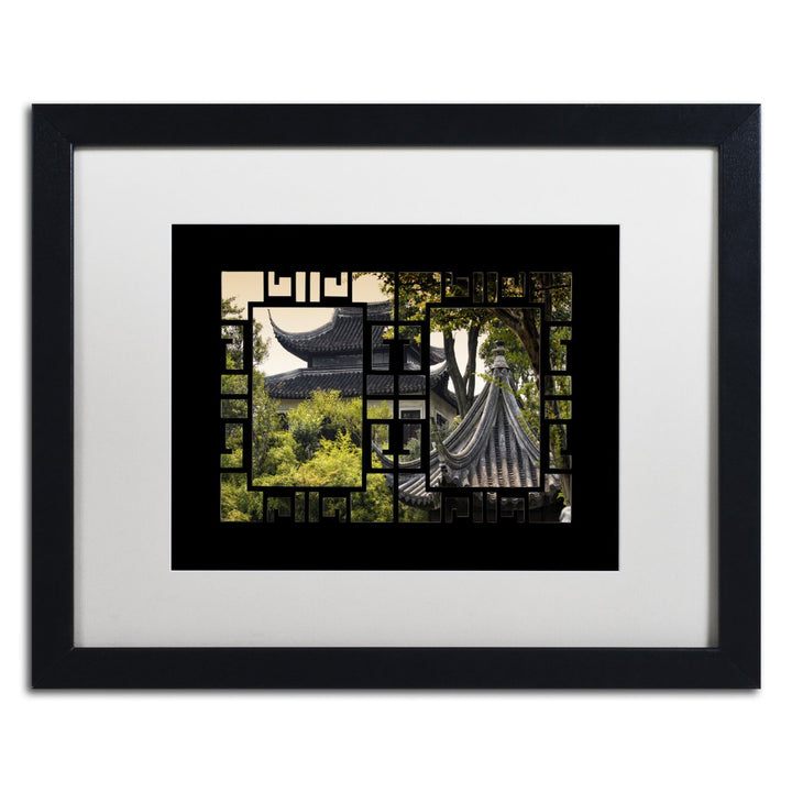 Philippe Hugonnard Green Temple Black Wooden Framed Art 18 x 22 Inches Image 1