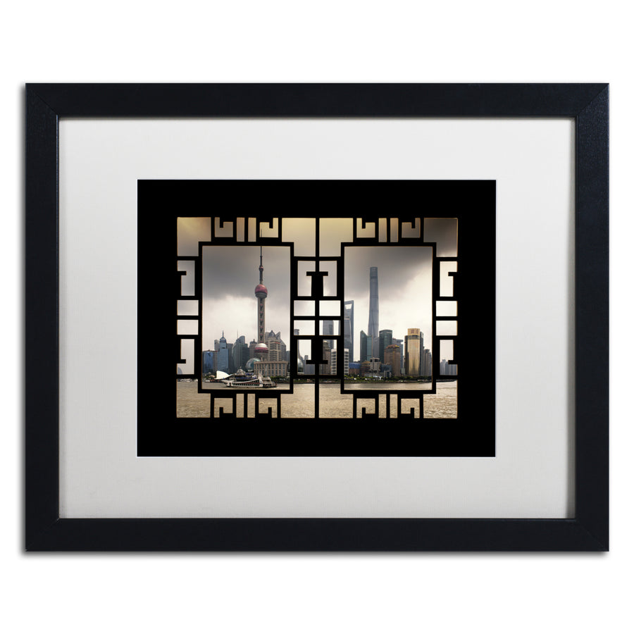 Philippe Hugonnard Pearl Tower V Black Wooden Framed Art 18 x 22 Inches Image 1