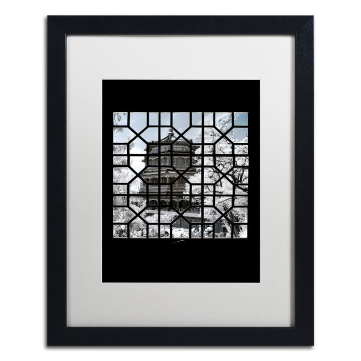 Philippe Hugonnard Window Temple Black Wooden Framed Art 18 x 22 Inches Image 1