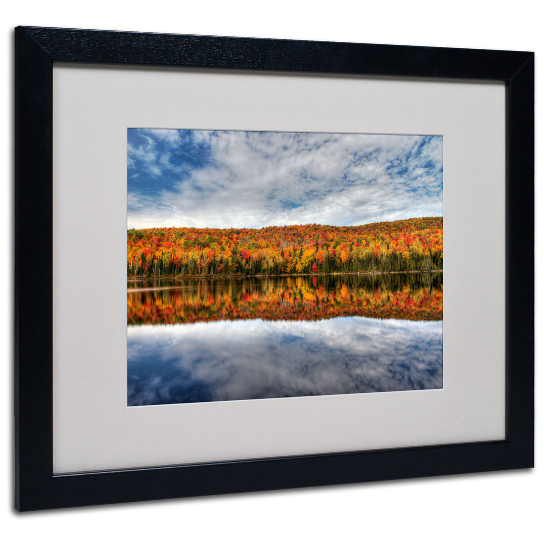 Pierre Leclerc Autumn Reflection Black Wooden Framed Art 18 x 22 Inches Image 1