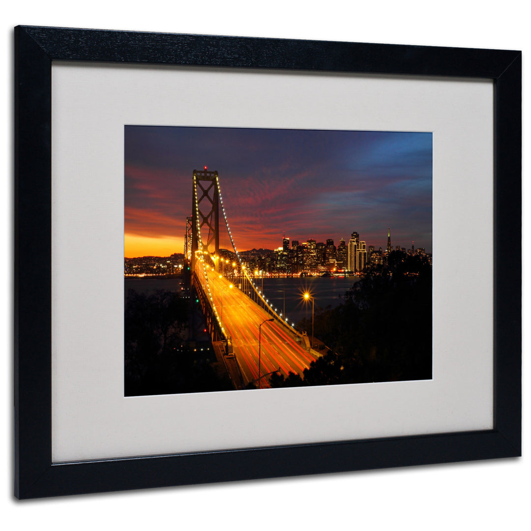 Pierre Leclerc Bay Bridge Black Wooden Framed Art 18 x 22 Inches Image 1