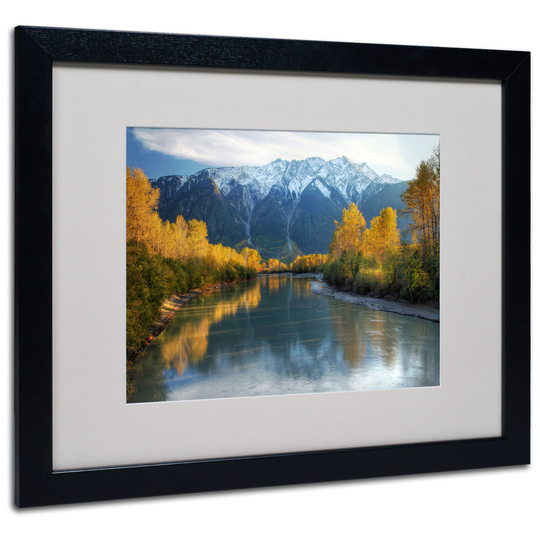 Pierre Leclerc Autumn River Black Wooden Framed Art 18 x 22 Inches Image 1