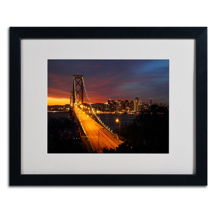 Pierre Leclerc Bay Bridge Black Wooden Framed Art 18 x 22 Inches Image 2