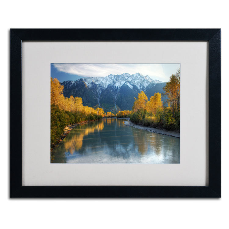 Pierre Leclerc Autumn River Black Wooden Framed Art 18 x 22 Inches Image 2