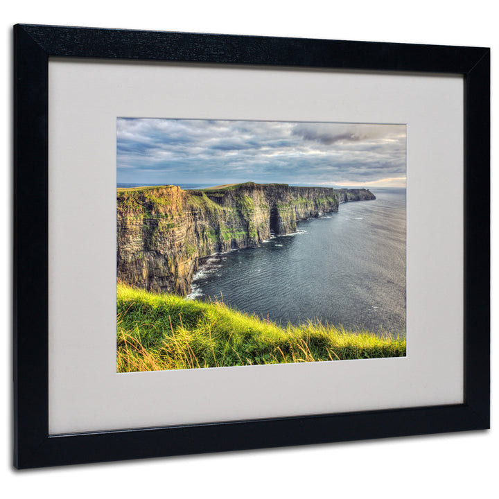 Pierre Leclerc Cliffs of Moher Ireland Black Wooden Framed Art 18 x 22 Inches Image 1