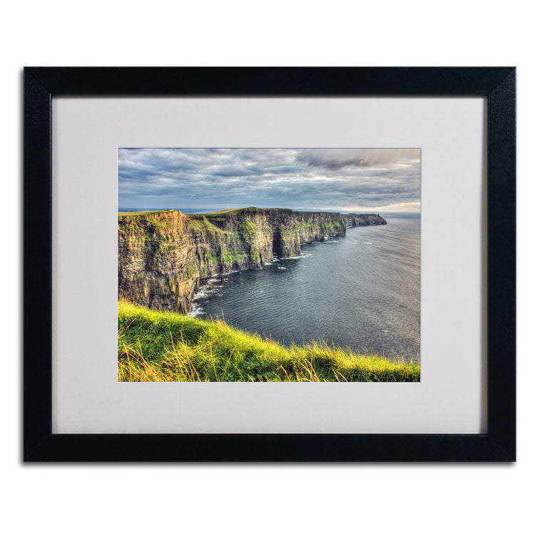 Pierre Leclerc Cliffs of Moher Ireland Black Wooden Framed Art 18 x 22 Inches Image 2