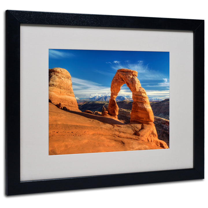 Pierre Leclerc Delicate Arch Black Wooden Framed Art 18 x 22 Inches Image 1