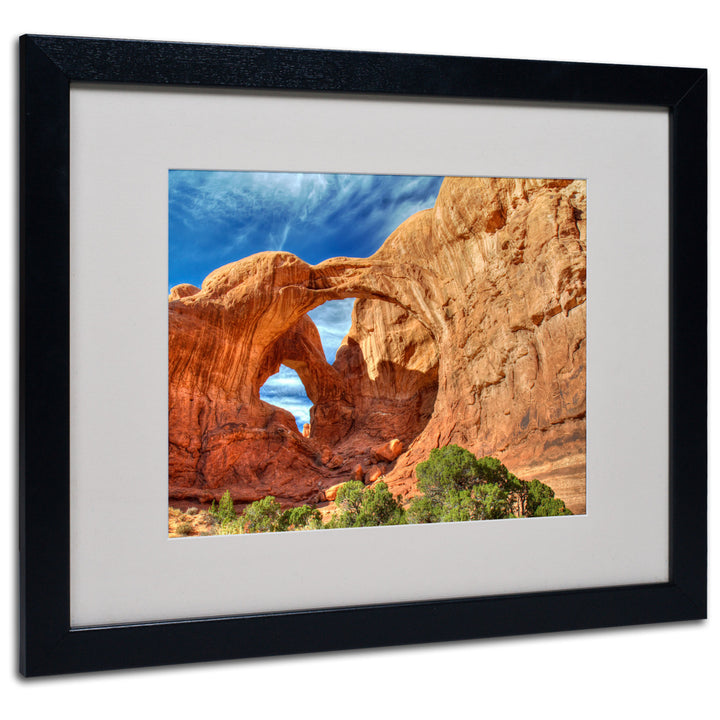 Pierre Leclerc Double Arch Black Wooden Framed Art 18 x 22 Inches Image 1