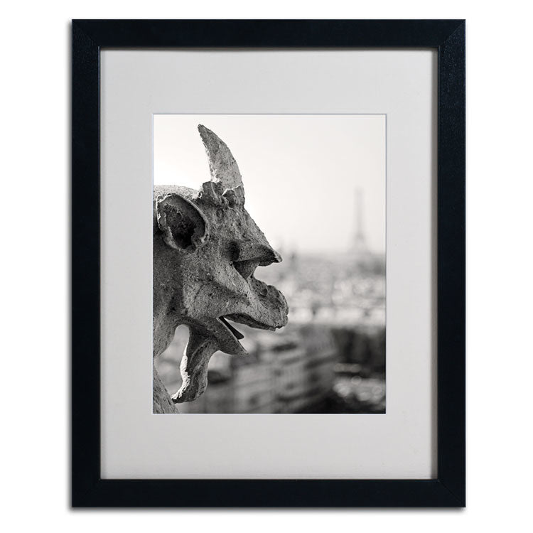 Pierre Leclerc Gargoyle Paris Black Wooden Framed Art 18 x 22 Inches Image 2