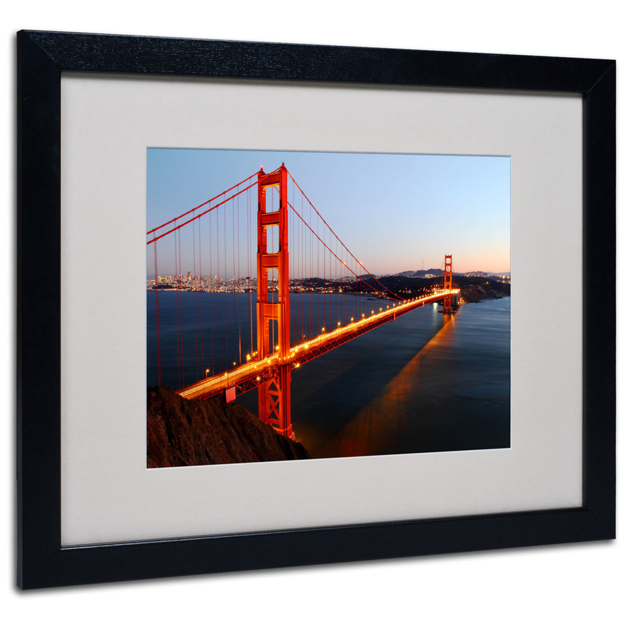 Pierre Leclerc Golden Gate SF Black Wooden Framed Art 18 x 22 Inches Image 1