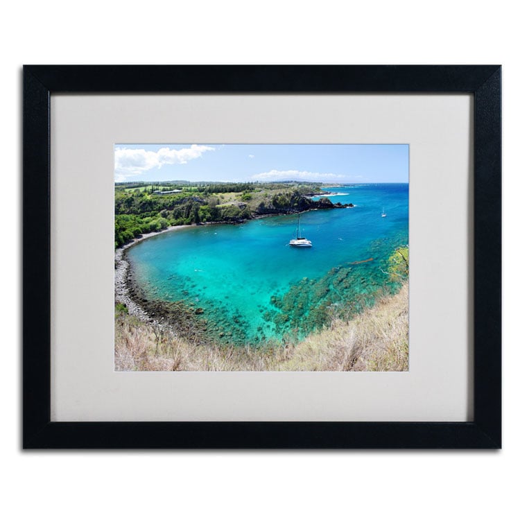 Pierre Leclerc Honolua Bay Black Wooden Framed Art 18 x 22 Inches Image 2