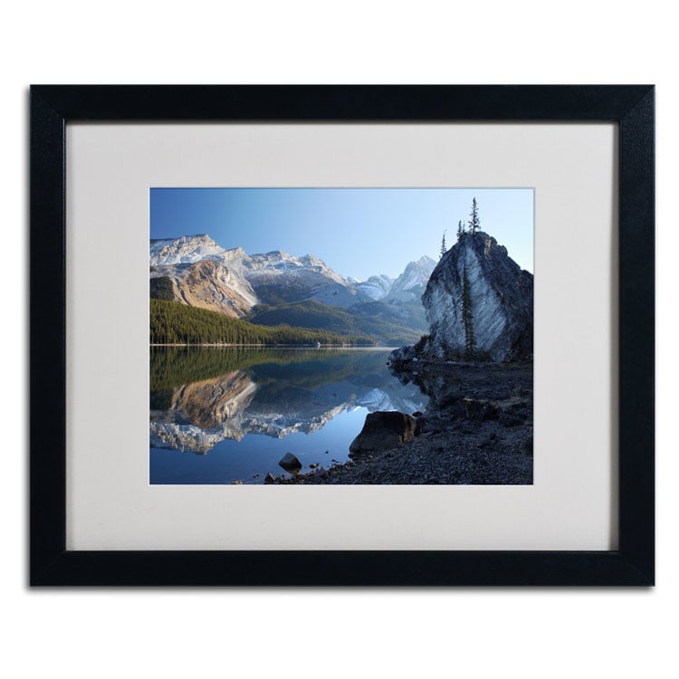 Pierre Leclerc Jasper Maligne Lake Black Wooden Framed Art 18 x 22 Inches Image 2